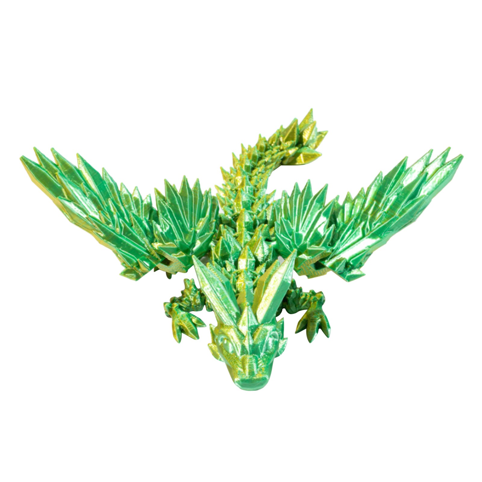 Fankiway 3D Printed Dragon, Printed Wing Flying Dragon - 14cm Full Articulated Dragon Crystal Wing Dragon, Home Office Decoration Desk Toys, Fidget Toys for Adults